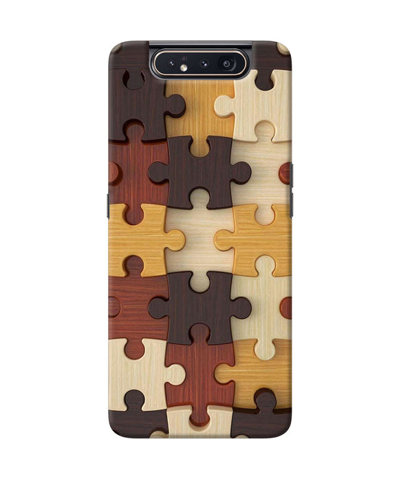 Wooden Puzzle Samsung A80 Back Cover