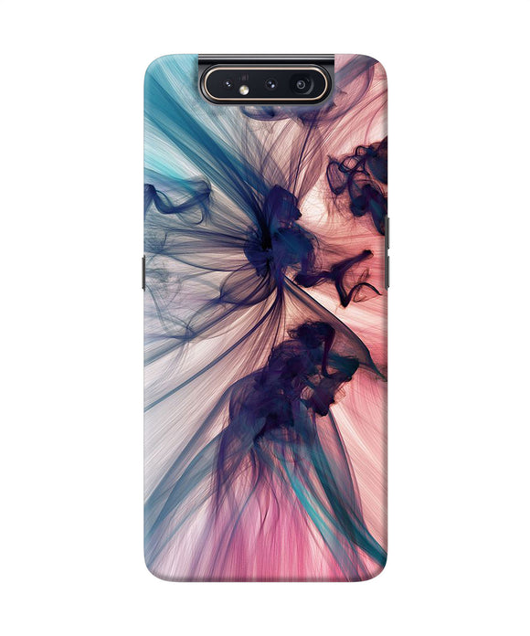 Abstract Black Smoke Samsung A80 Back Cover - Main Image