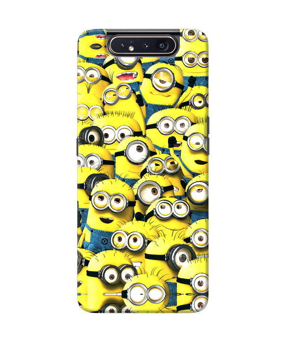 Minions Mini Crowd Samsung A80 Back Cover