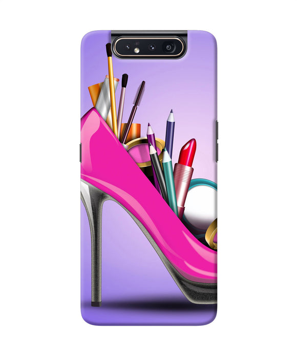 Makeup Heel Shoe Samsung A80 Back Cover