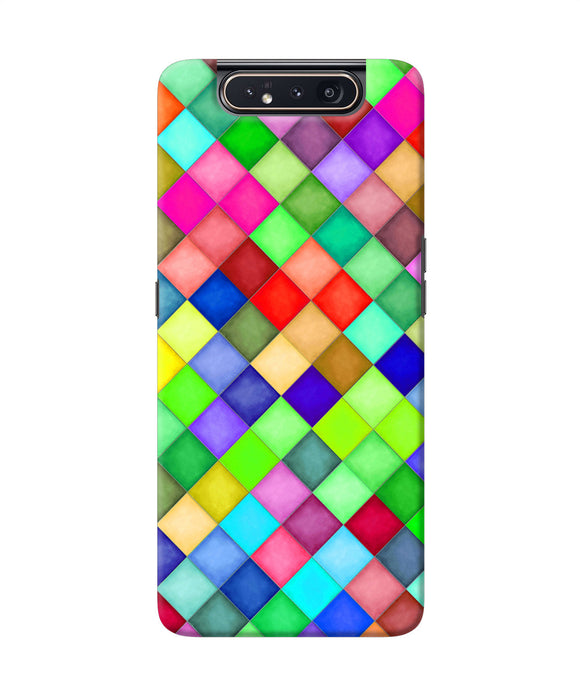 Abstract Colorful Squares Samsung A80 Back Cover