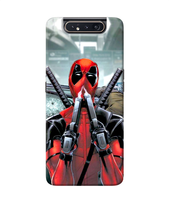 Deadpool With Gun Samsung A80 Back Cover