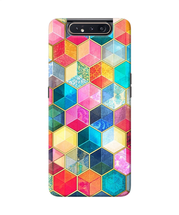 Abstract Color Box Samsung A80 Back Cover