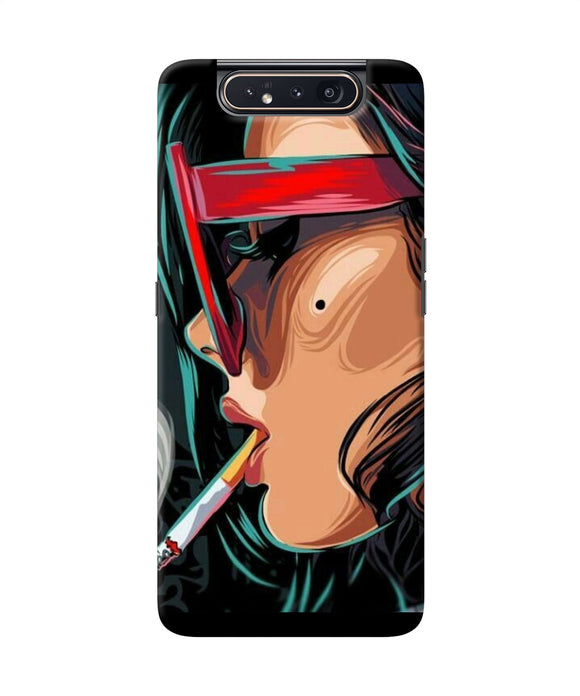 Smoking Girl Samsung A80 Back Cover