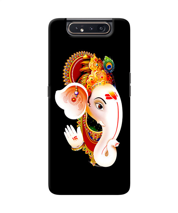 Lord Ganesh Face Samsung A80 Back Cover