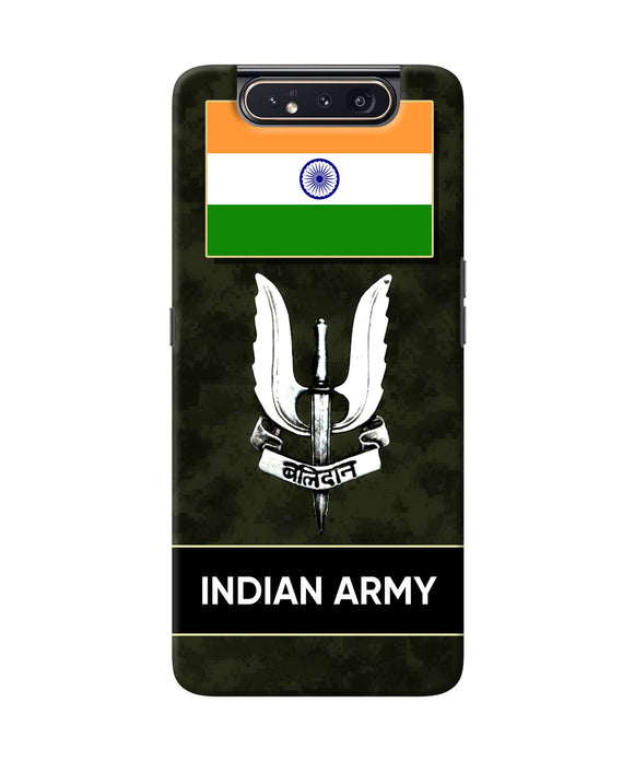 Indian Flag Balidan Logo Samsung A80 Back Cover