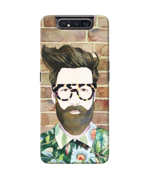 Beard Man With Glass Samsung A80 Back Cover