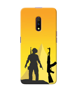 PUBG Silhouette Realme X Real 4D Back Cover