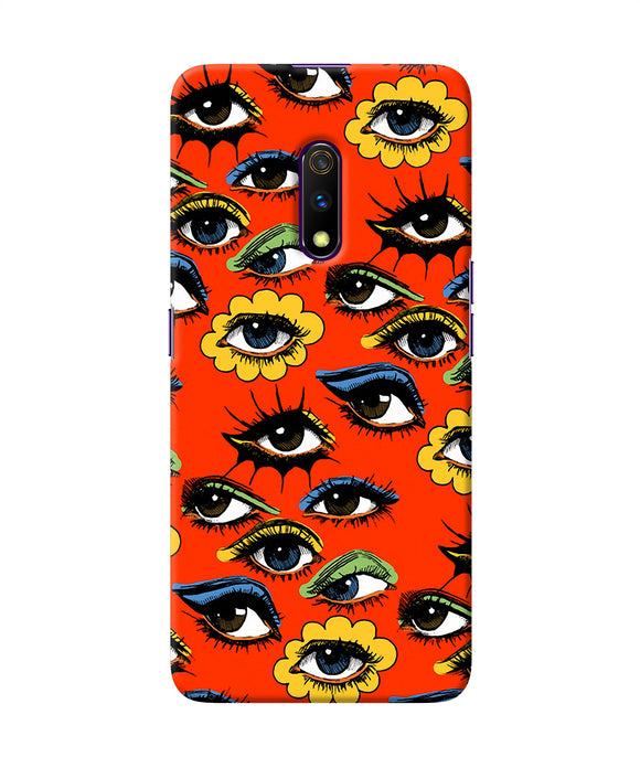 Abstract Eyes Pattern Realme X Back Cover