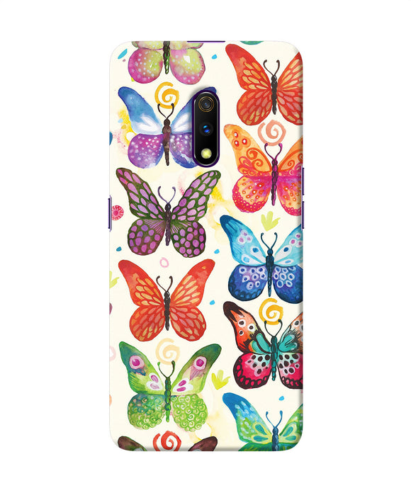Abstract Butterfly Print Realme X Back Cover