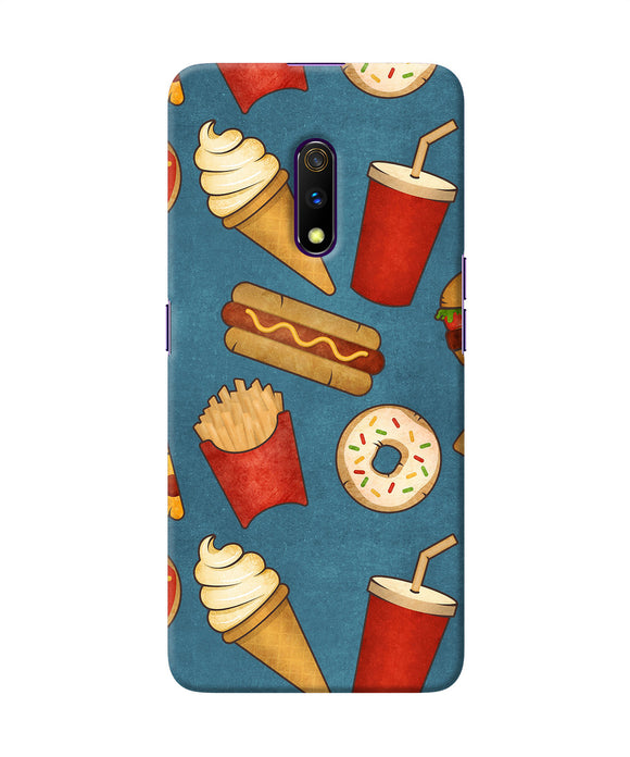Abstract Food Print Realme X Back Cover