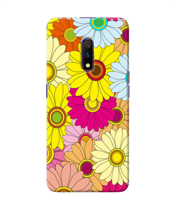 Abstract Colorful Flowers Realme X Back Cover