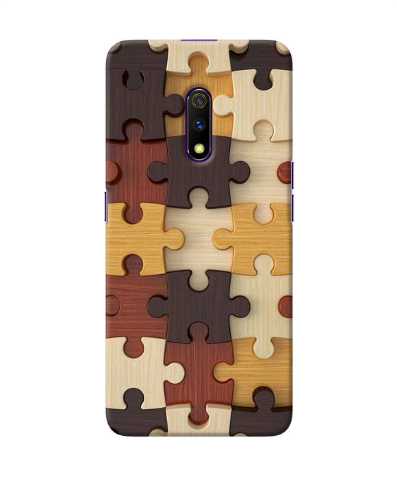 Wooden Puzzle Realme X Back Cover