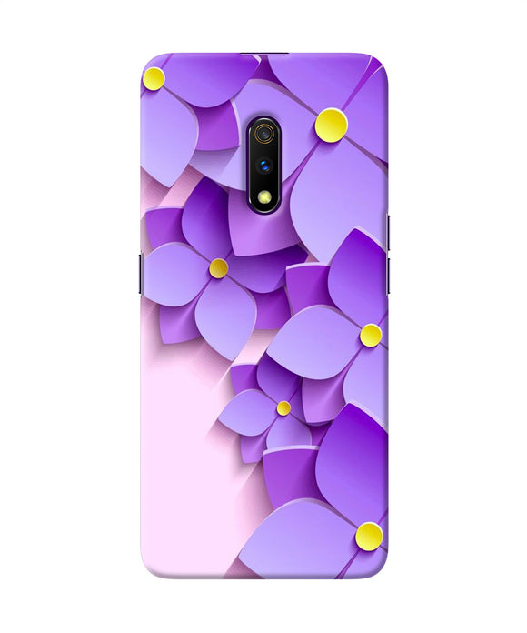 Violet Flower Craft Realme X Back Cover