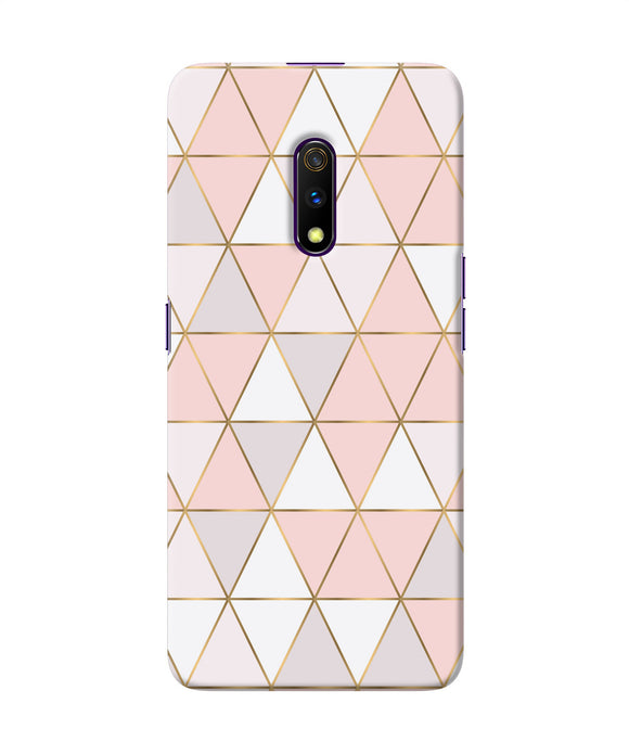Abstract Pink Triangle Pattern Realme X Back Cover