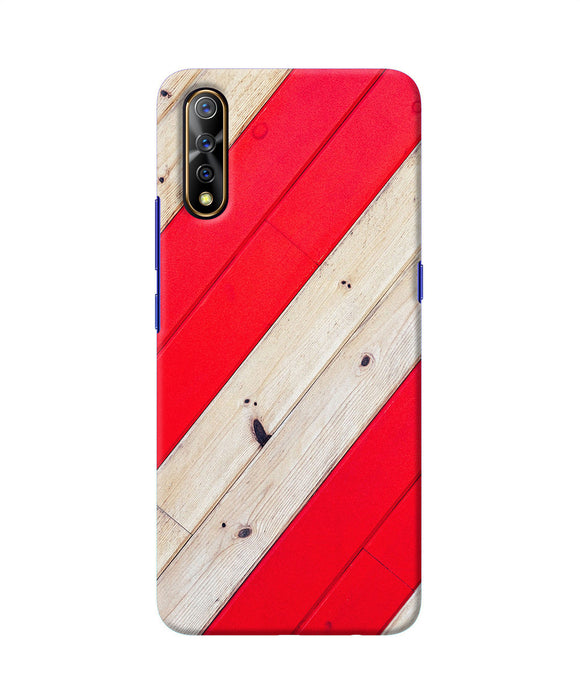 Abstract Red Brown Wooden Vivo S1 / Z1x Back Cover