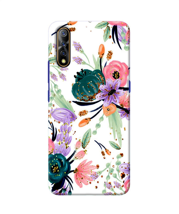 Abstract Flowers Print Vivo S1 / Z1x Back Cover