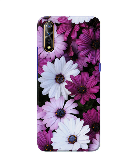 White Violet Flowers Vivo S1 / Z1x Back Cover