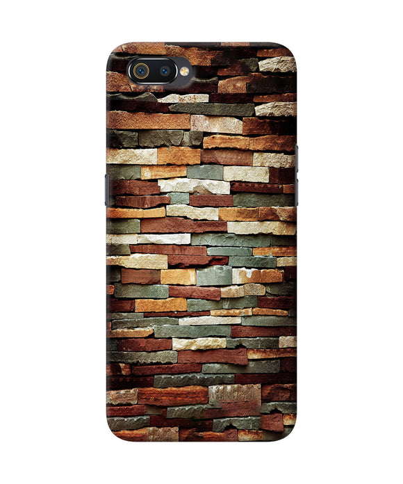 Bricks Pattern Realme C2 Back Cover