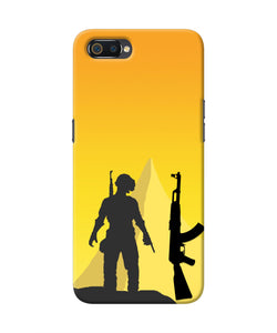 PUBG Silhouette Realme C2 Real 4D Back Cover