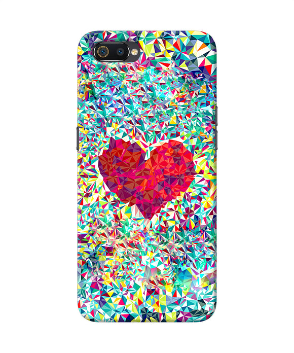 Red Heart Print Realme C2 Back Cover