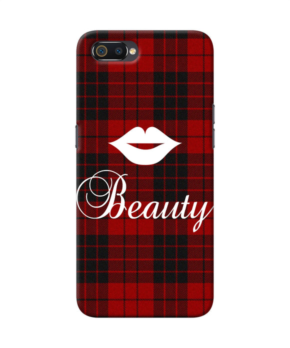 Beauty Red Square Realme C2 Back Cover