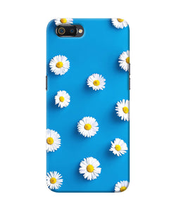 White Flowers Realme C2 Back Cover