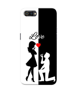 Love Propose Black And White Realme C2 Back Cover