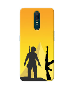 PUBG Silhouette Oppo A9 Real 4D Back Cover