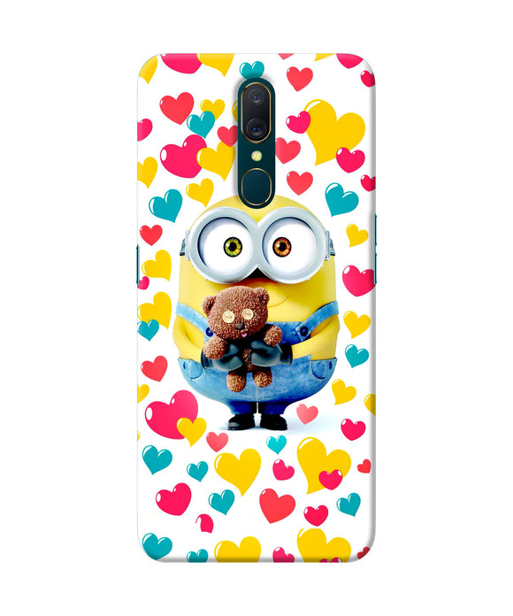 Minion Teddy Hearts Oppo A9 Back Cover
