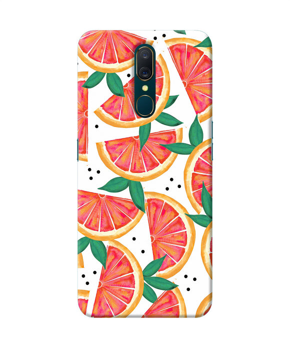 Abstract Orange Print Oppo A9 Back Cover