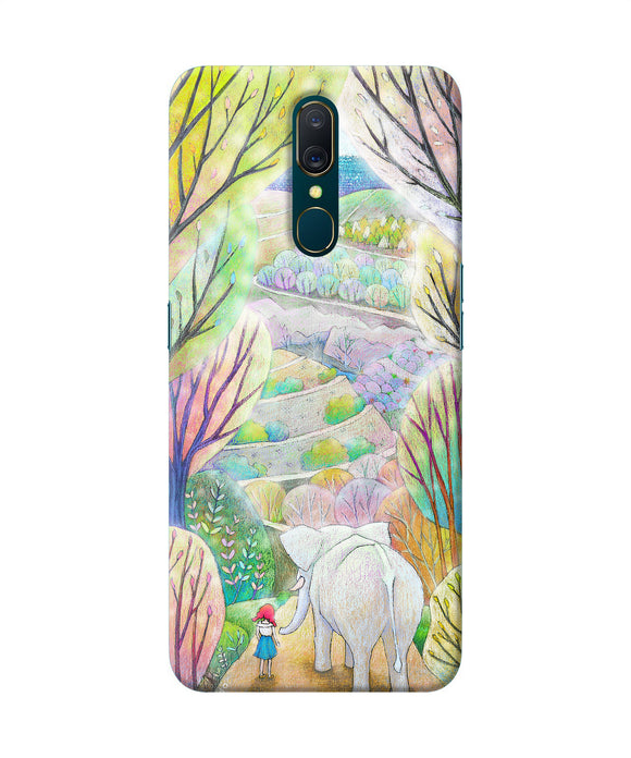 Natual Elephant Girl Oppo A9 Back Cover