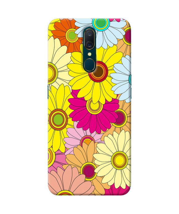 Abstract Colorful Flowers Oppo A9 Back Cover