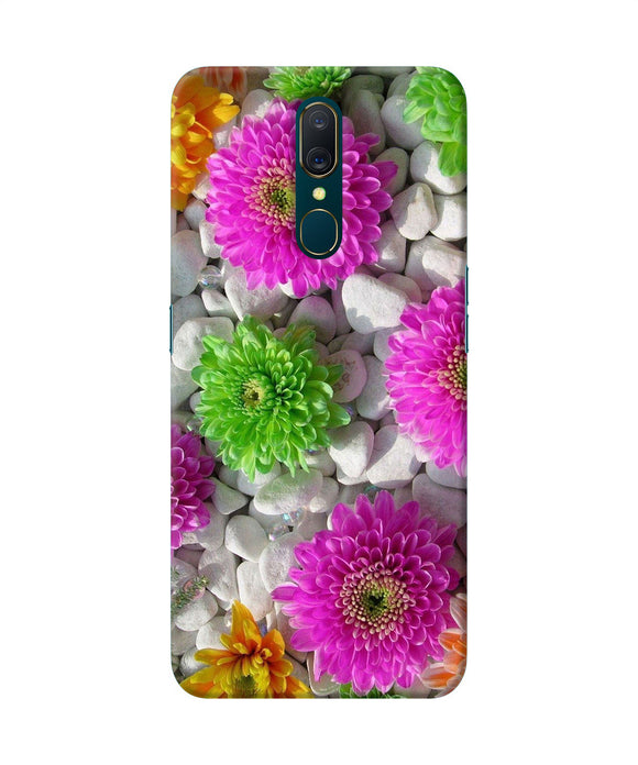 Natural Flower Stones Oppo A9 Back Cover