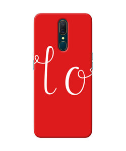 Love One Oppo A9 Back Cover