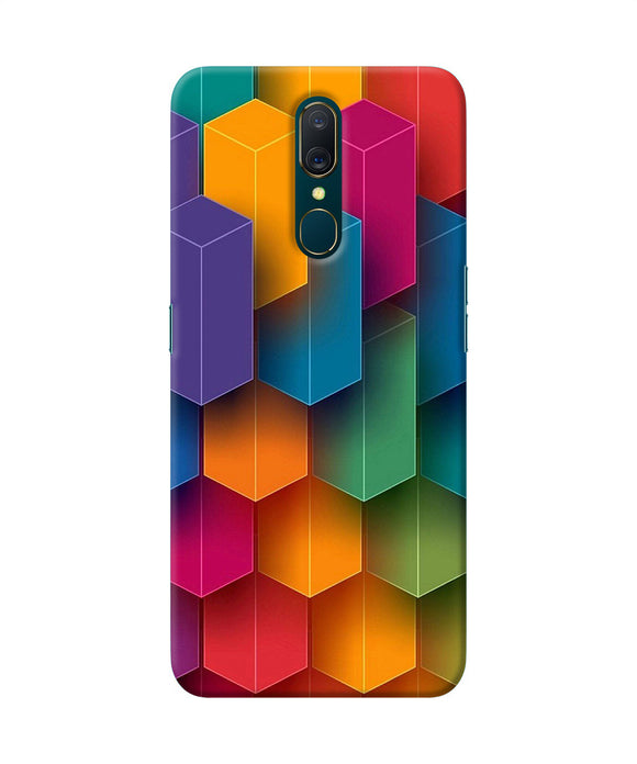 Abstract Rectangle Print Oppo A9 Back Cover