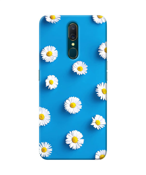 White Flowers Oppo A9 Back Cover