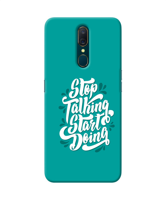 Stop Talking Start Doing Quote Oppo A9 Back Cover