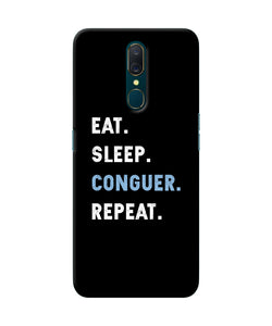 Eat Sleep Quote Oppo A9 Back Cover