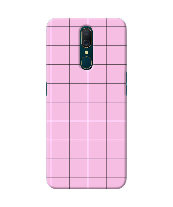 Pink Square Print Oppo A9 Back Cover