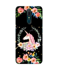 Unicorn Flower Oppo A9 Back Cover