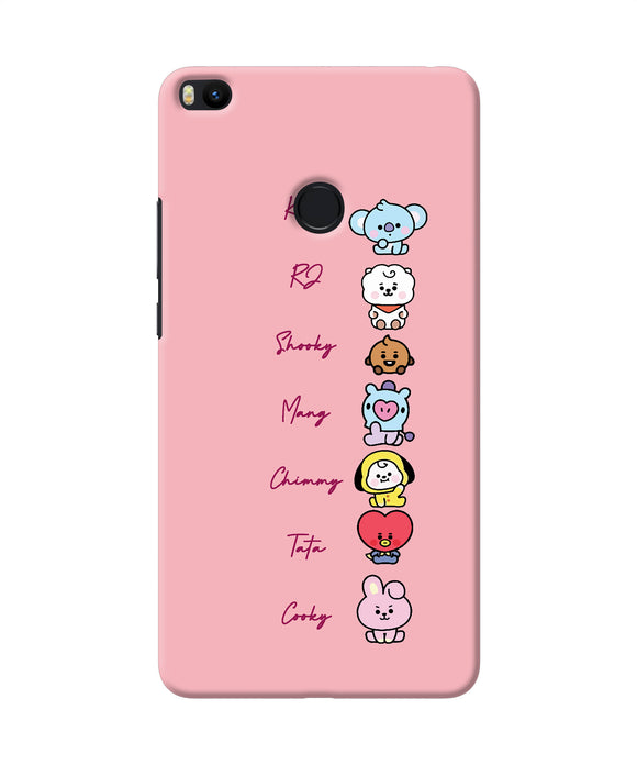 BTS names Mi Max 2 Back Cover