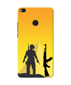 PUBG Silhouette Mi Max 2 Real 4D Back Cover