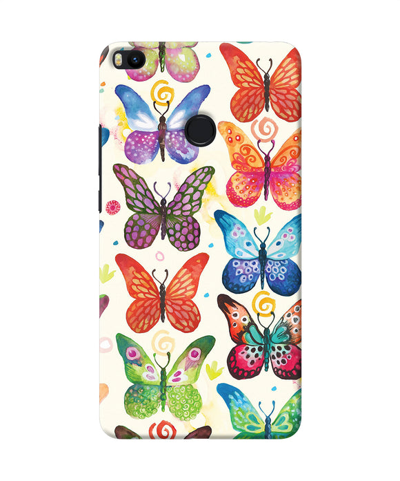 Abstract Butterfly Print Mi Max 2 Back Cover