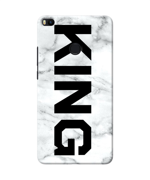 King Marble Text Mi Max 2 Back Cover