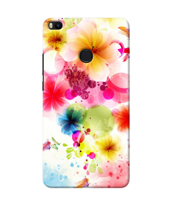 Flowers Print Mi Max 2 Back Cover