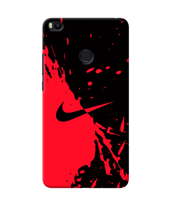 Nike Red Black Poster Mi Max 2 Back Cover