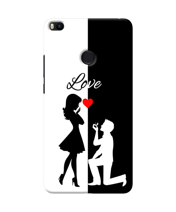 Love Propose Black And White Mi Max 2 Back Cover