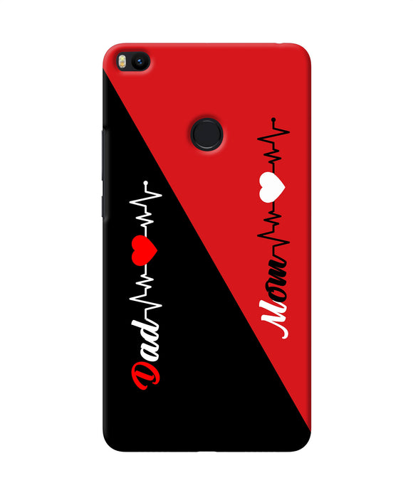 Mom Dad Heart Line Mi Max 2 Back Cover