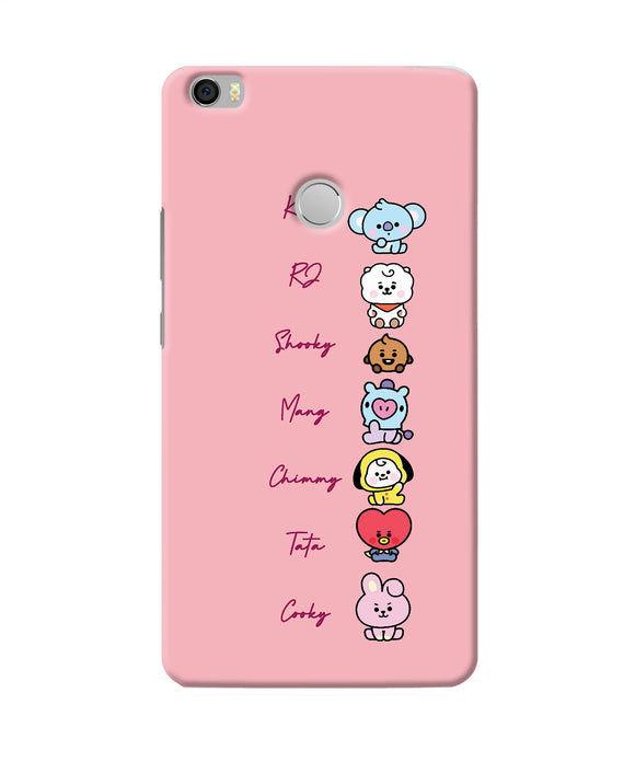 BTS names Mi Max Back Cover